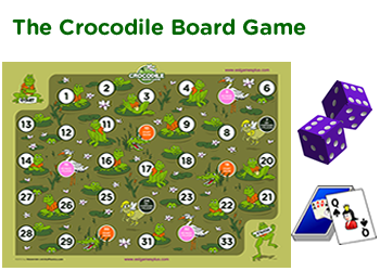 Crockodile Board game for kids - Educational Board game for reviewing social science skills